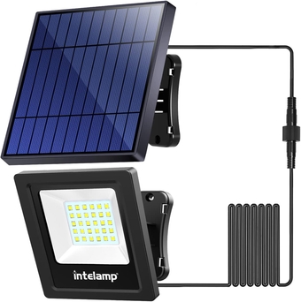Solar Powered Lights Outdoor,4400mAh Solar Flood Lights Outdoor, Solar Security Light Dusk to Dawn Auto On/Off IP65 Waterproof for Wall Porch, Balcony, Yard, Garage Barn, Garden, Lawn