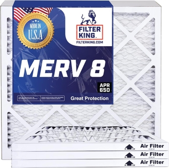 20x23x1 Air  | 4-PACK | MERV 8 HVAC Pleated A/C Furnace s | MADE IN USA | Actual Size: 20 x 23 x .75"