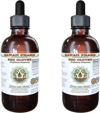 Red Clover Alcohol-Free Liquid Extract, Organic Red Clover (Trifolium Pratense) Dried Leaf Glycerite Natural Herbal Supplement, USA 2x4 fl.oz