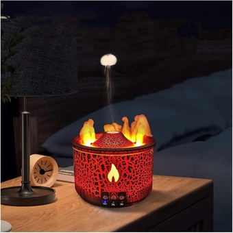 Plant Humidifier Indoor Small, Humidifiers for Plants Indoor 2 Colors Flame,Can Add Essential Oil, Humidifiers for Bedroom Cute for Bedroom,Office,Spa,Yoga,B