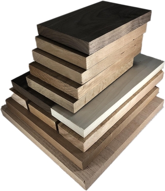 's Hardwood Lumber Assortment - Mixed Species 12" x 12" x 5-1/2" | Large Box of Hobby  | Perfect Boards | Clear Lumber.