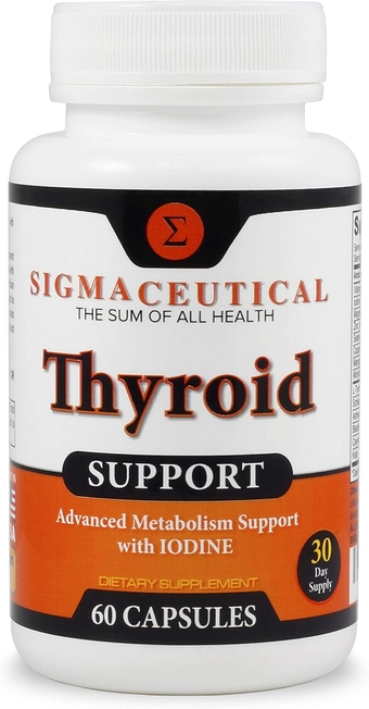 Thyroid Support for Women - Zinc & Selenium Supplement - Iodine Supplement - Ashwagandha & Kelp Supplement - 60 Capsules