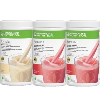Formula 1 Nutritional Shake Mix - (Vanilla, Strawberry, Strawberry) 500 Grams Each - Pack of 3 -  Shake -  Protein Powder -  Weight Loss