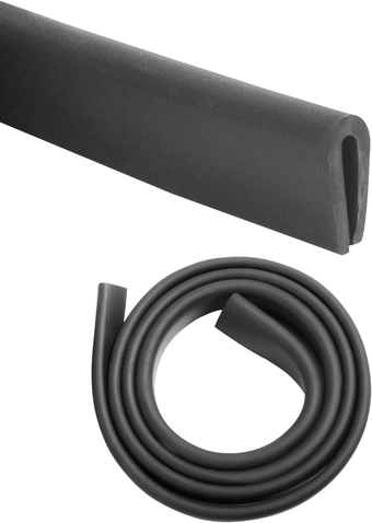 5FT/10FT Rubber U Channel Edge Trim Car Door Edge Protector,Rubber Edge Trim,U Shape Weather Stripping,Rubber Seal Strip Metal Sharp Edge Protector,Door Edge Guard Seal Strip (5 Feet)