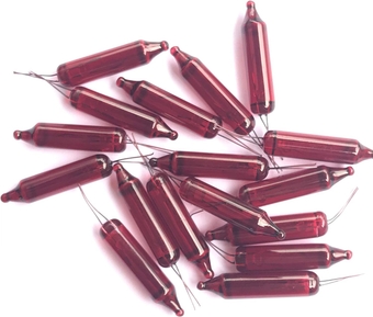 100 RED Replacement Mini  Bulbs - Incandescent 2.5 Volt 0.1amp, 25w ES Heavy Duty - NO Base -for pre-lit Trees & 200+ Strings (NOT Standard 2.5volt Bulbs!! *Read Full Description!)