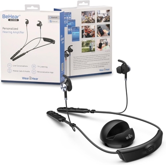 Access Rechargeable Sound Amplifier & Bluetooth Stereo Headset - Customizable Sound, Noise Reduction, Assistive Listening Features - App Control