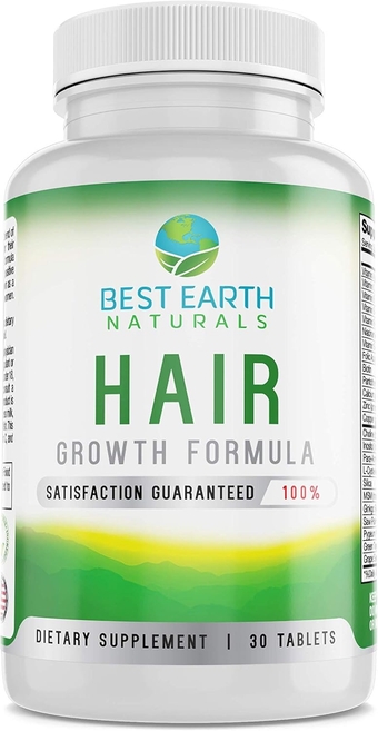 Hair Growth Vitamin Formula to Help Support Thick Full Strong Healthy Hair - for Men & Women - 30 Count