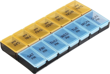 Weekly Extra Large Pill Organizer 2 Times a Day, E XL Pill Case AM PM Twice a Day, Oversized Daily Medicine Organizer Pill Storage Box Container for Vitamins, Fish Oils, Supplement, Medications