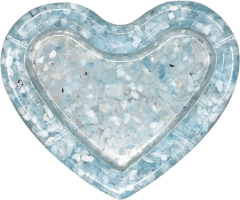 Heart Shaped Orgone Stone Bowl for Crystal Cleansing and Charging, Orgonite Crystal Bowl for Decor
