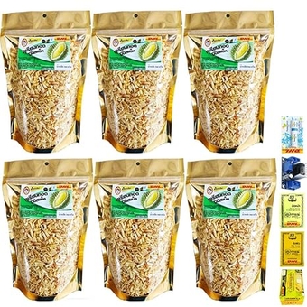 Paglab Durian Fried Chips Mini Snack Crispy Monthong Original OTOP Thailand Fruit Exotic Ultimate DHL 17.63 Oz Set 6 By Beautygoodshop [Get Free For You Beauty Gifts]