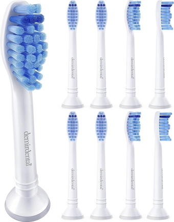 Replacement Heads - Compatible with Philips Sonicare Replacement Heads - Medium Replacement Toothbrush Head - Replaces HX6015/03 SimplyClean Toothbrush Heads - 8 Pack