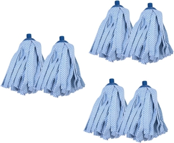 6 Pcs Mop Replacement Head Cleaning Mop Head Refill Commercial Cut End Cotton Mop Cleaning Accessories Wet Dry Mop Microfiber Mop Cotton Yarn Mop Head Wet Mop Head Sponge Clean Wet