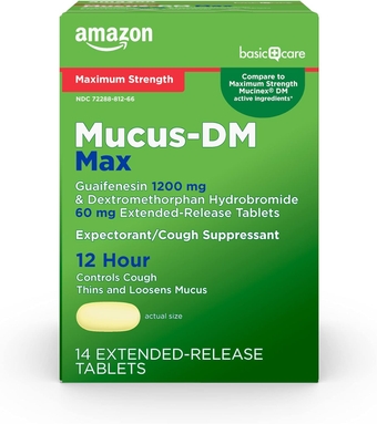 Maximum Strength Mucus DM, Expectorant and Cough Suppressant, 14 Tablets