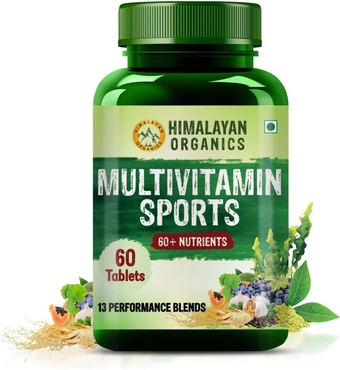 Multivitamin Sports with 60+ Nutrients | Vitamin B1,B2,B3,B5,B6,B12,A,E,C,D,Biotin,Calcium,Zinc | Good for Brain, Eye, Muscle & Joint Care - 60 Veg Tablets