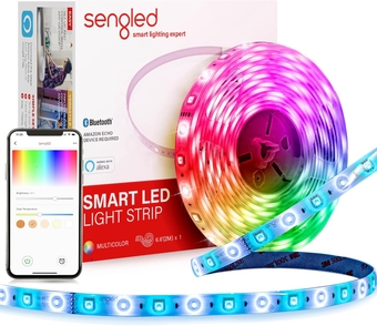 Smart Bluetooth Mesh LED Multicolor Light Strip, 2M (6.6ft), Works with  Echo and Alexa, High Brightness with 16 Million Colors, RGBW, 450 Lumens/Meter, 3 Years Warranty (B1G-G8E)