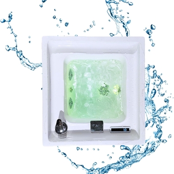 Washing Salon Footbath Sink,Acrylic Pedicure Chair Shampoo Sink,Health Manicure Basin,Stress Relief for Fatigue and Tired Feet,Foot Bath Spa with Heat and Massage.