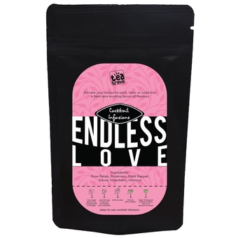 Zero Strawberry Rose Hibiscus Drink Infusion - 10 Fruit Cocktail Mix Infusion Bags for Gin and Tonic Mocktail Vodka & Cocktail Mixer for Bartending Enthusiasts- Bar Gift Set