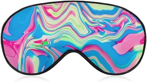 Colorful Abstract Watercolor Funny Sleep Mask with Adjustable Strap Cozy Light Blocking Eye Masks Night Cover for Unisex