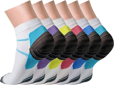 Compression Socks for Women & Men Circulation 15-20 mmHg is Best for Athletic Running Cycling Nurse Daily Wear