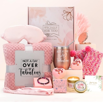 Women Gifts Get Well Soon Gift Basket-Unique Birthday Gifts for Women Mom, Self Care Package for Women, Relaxing Spa Gift Inspirational Thinking of You Gift Ideas Gifts for Her Wife Girlfriend Friends