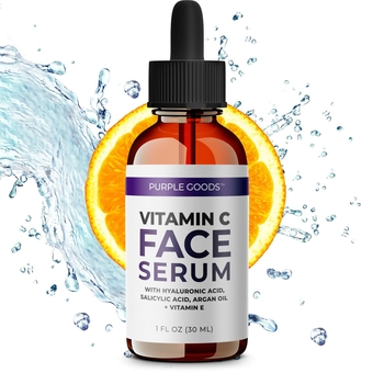 Vitamin C Face Serum - Hydrating Serum with Hyaluronic Acid, Salicylic Acid, Argan Oil, Vitamin E - Anti Aging, Wrinkle, Dark Spots - Rejuvenating Vitamin C Serum for Face -1 Fl Oz…