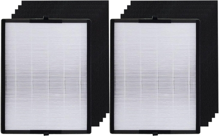 Flex True HEPA Replacement Filter Set Compatible with Alen 45i / Flex BreatheSmart Air Purifier,Part Number B4-Fresh / FL40-Silver-Carbon,H13 4-Stage Filtration Activated Carbon,2-Pack