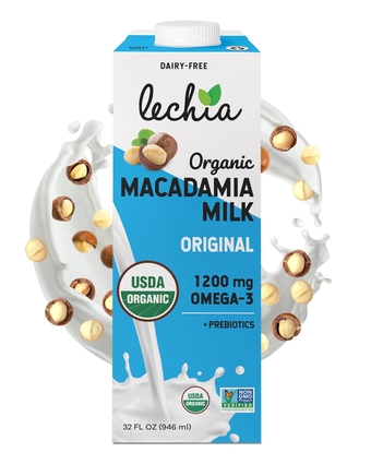 32oz Non-Dairy Milk, Macadamia Milk Original (Pack of 6), USDA Organic, Non-GMO – Fiber, Calcium, Omega-3 – Shelf Stable, free of Soy, Gluten, Lactose, Carrageenan.