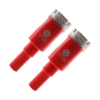 Diamond Core Drill Bit - 2pcs 4/5''(20mm) Diamond Hole Saw with Triangle Shank for Porcelain Tile Ceramic Granite Marble Quartz