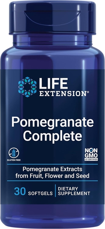 Pomegranate Complete - Superfood Health Pomegranate Extract Supplement for Antioxidant Protection - Rich in Polyphenols, Fruit, Flower, Seed Extracts - Gluten-Free - 30 Softgels