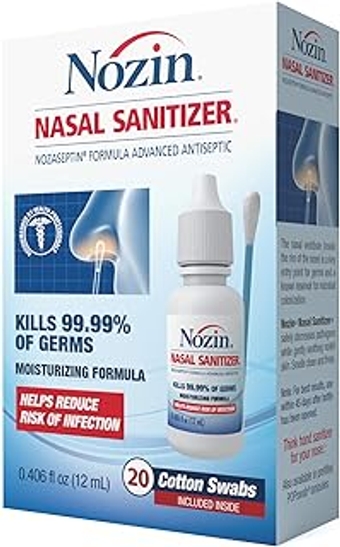® Nasal Sanitizer® Antiseptic 12mL Bottle | Kills 99.99% of Germs | Lasts Up to 12 Hours | 60+ Applications