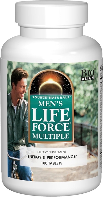 Men's Life Force Multiple Daily Multivitamin & Immune Health Supplement - 13 Essential Vitamins, Nutrients & Minerals - 180 Tablets