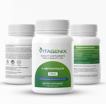 L-Methylfolate - Optimized & Highly Bioactive Methyl Folate Supplement for Mood & Immune Support - Professional Strength Active 5-MTHF Form - 7.5mg - 90 Capsules
