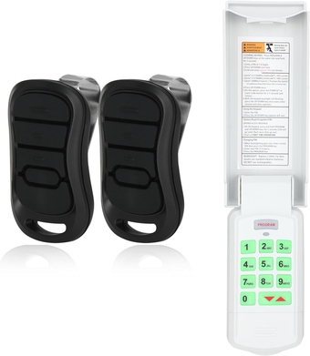 GK-R Keypad and 2 Pack G3T-R Remote, for All Genie Remote Keypad and Overhead Garage Door Remote Keypad Since 1995, 315/390 MHZ, Keypad and Remote Replacement for GK-BX OKP-BX, G3T-BX G3T-A