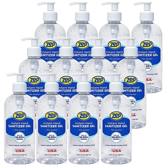 Instant Hand Sanitizer Gel 70% Alcohol 500Ml Case of 12 - Exceeds CDC Recommendations - Kills 99.9% of Germs (355801)