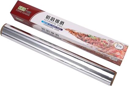 Multiple Specifications-Baking Parchment Roll Aluminum Foil, Standard Aluminum Foil, Quick-Cut Plastic Food Packaging Paper (Silver Gray, 0.015cm*30cm*50m)