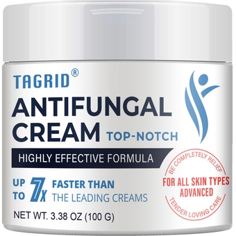 Top-Notch Antifungal Cream - Relieve Stubborn Ringworm, Jock Itch, Eczema, Tinea Versicolor, Athlete's Foot for Humans, Seborrheic Dermatitis, Psoriasis Cream 3.4 oz, Dark Blue