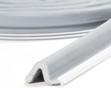 Q Foam Kerf Door Seal-1 Set, 9/16" W X 84" L X 3 Pcs, Door Frame Weather Stripping for Door Insulation(Gray)