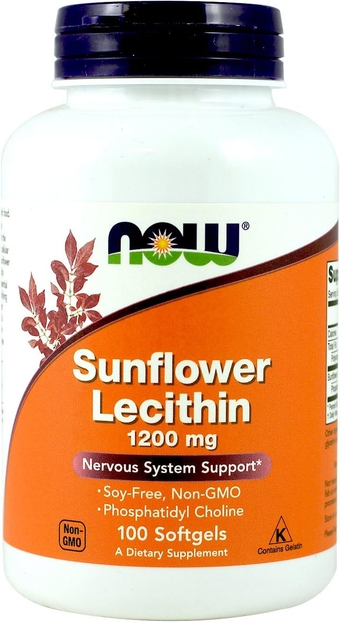 NOW  Sunflower Lecithin 1,200 Mg Softgels, 2 Pk
