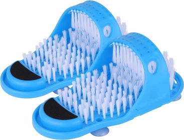 Shower Foot Scrubber Feet Cleaner Washer Brush for Floor Spas Massage, Slipper for Exfoliating Cleaning