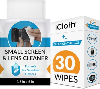 Lens Cleaning Wipes [5 x 3.5 Inches - 30 Wipes] Safe for All Screens