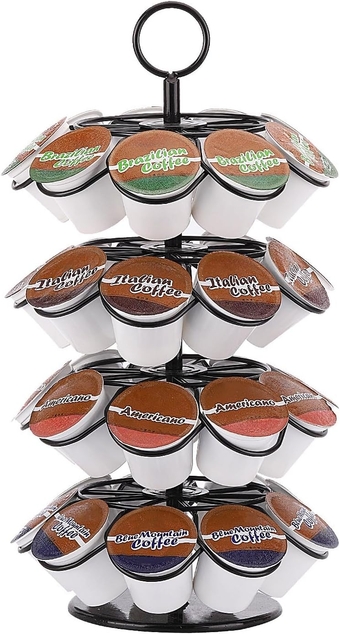 Coffee Pod Holder, Coffee Pod Carousel Storage Organizer Stand (Capacity of 36 K Cup Pods) - Rotatable