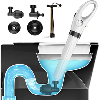 Toilet Plunger, Drain Unblocker, Powerful Pneumatic Dredge Device, High Pressure Air Drain Blaster Cleaner for Plugging Toilets, Kitchen, Bathroom, Drains, Bathtubs, Clogged Pipe