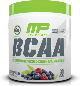 Essentials BCAA Powder, Pre & Post Workout Recovery Drink, Supports  Recovery & Energy Production, Essential Amino Acids Supplement, 30 Servings, Blue Raspberry Flavor