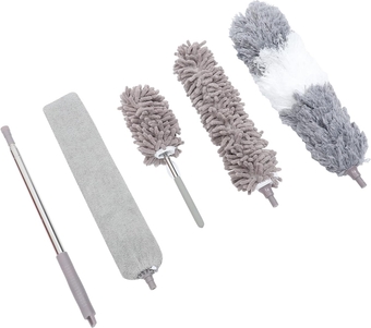 1 Set Dust Removal Fiber Brush Ceiling Duster Brush Cleaning Tools Fan Duster for Ceiling Fan Sweeper Home dust Remover Microfiber dust Cleaner Chenille Retractable Vacuum Cleaner