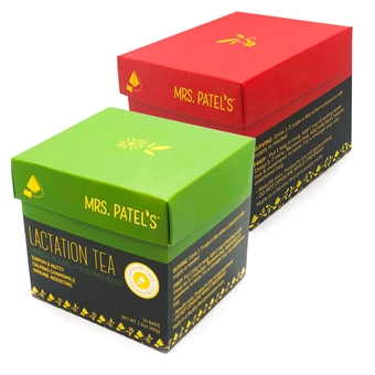 Lactation Tea, Variety Pack, Herbal Blend & Chai Spice, For Breastfeeding and Pumping Moms, Drink Iced or Hot, Caffeine Free, GF, Dairy Free, Fenugreek Free (28 Small Tea Bags)