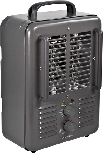 Electric Portable Milkhouse Style Utility Space Heater with Adjustable Thermostat, Overheat Protection, and Safety Tip-Over Switch, Ideal for Garage or Greenhouse, 1,500W, CZ798