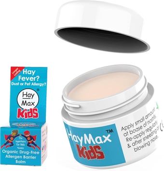 Allergen Barrier Balm, for Kids 0.17 fl oz (5ml), Organic, Natural & Non-Drowsy Children Hay Fever Allergy Relief - Traps Pollen, Dust & Pet Allergen - Ragweed & Cedar Fever Allergy Relief