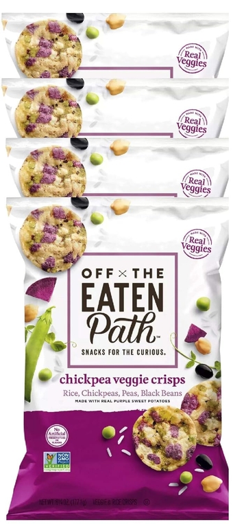 NEW Off The Eaten Path Veggie Crisps/Off The Eaten Chickpeas Made With Real Rice & Real Veggies - 6.25oz (Chickpea, 4)