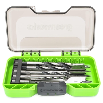 11 Pcs Wood Drilling Set for Woodworking, Plywood, Particle board, Fiberboard (Including Hex Shank Spade Bits & Brad Point Drill Bits)