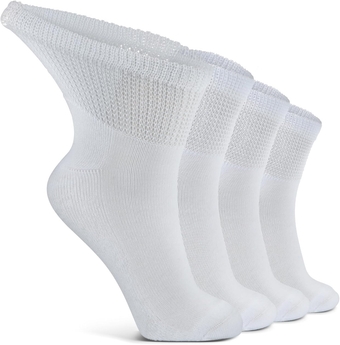 Diabetic Socks for Men & Women, Non-Binding Circulatory Extra Wide Top Socks, Edema Neuropathy Lymphedema, 4,6,12 Pairs